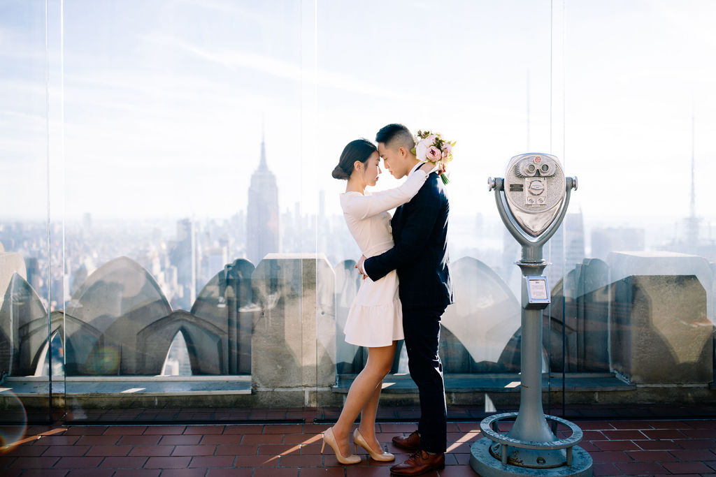 Couple Portraits at Top of the Rock 