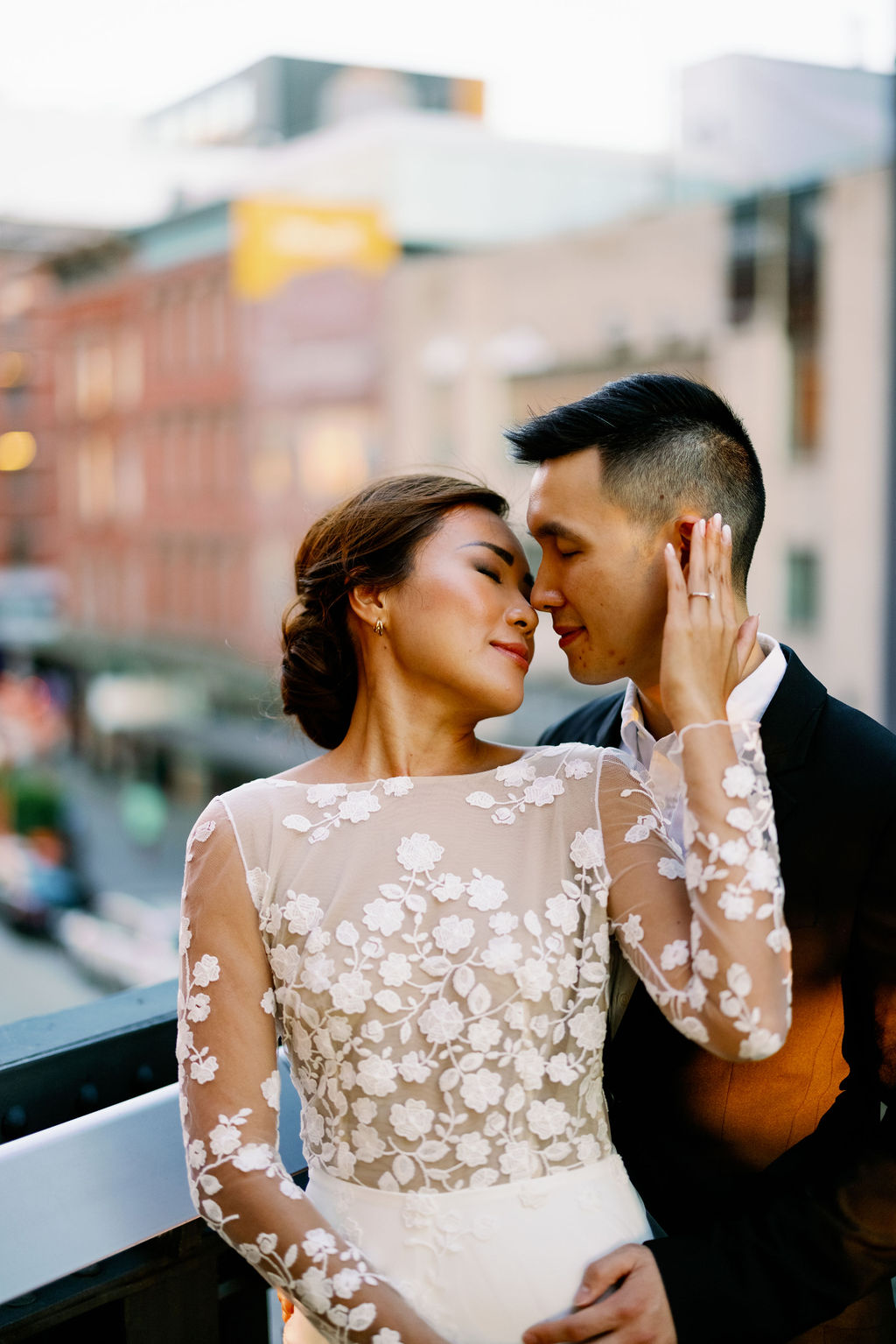 Couple on the Highline for their engagement Session