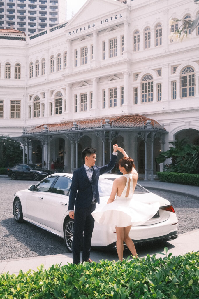 pre wedding shoot at raffles hotel